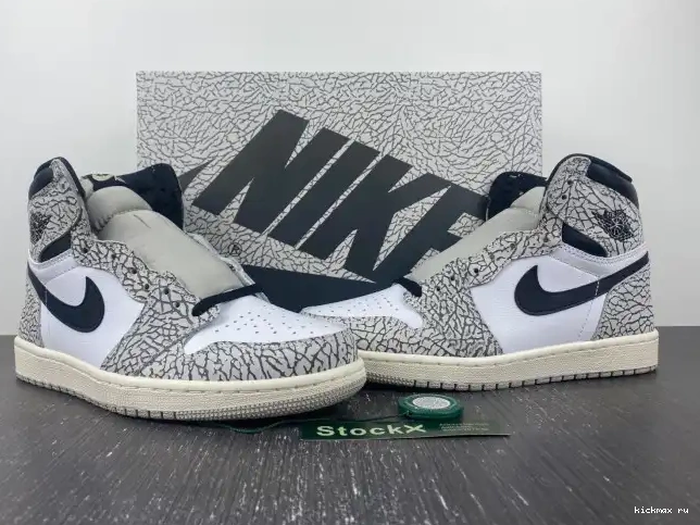 Cheap Kickmax Air High 1 Cement White DZ5485-052 Jordan OG 0509